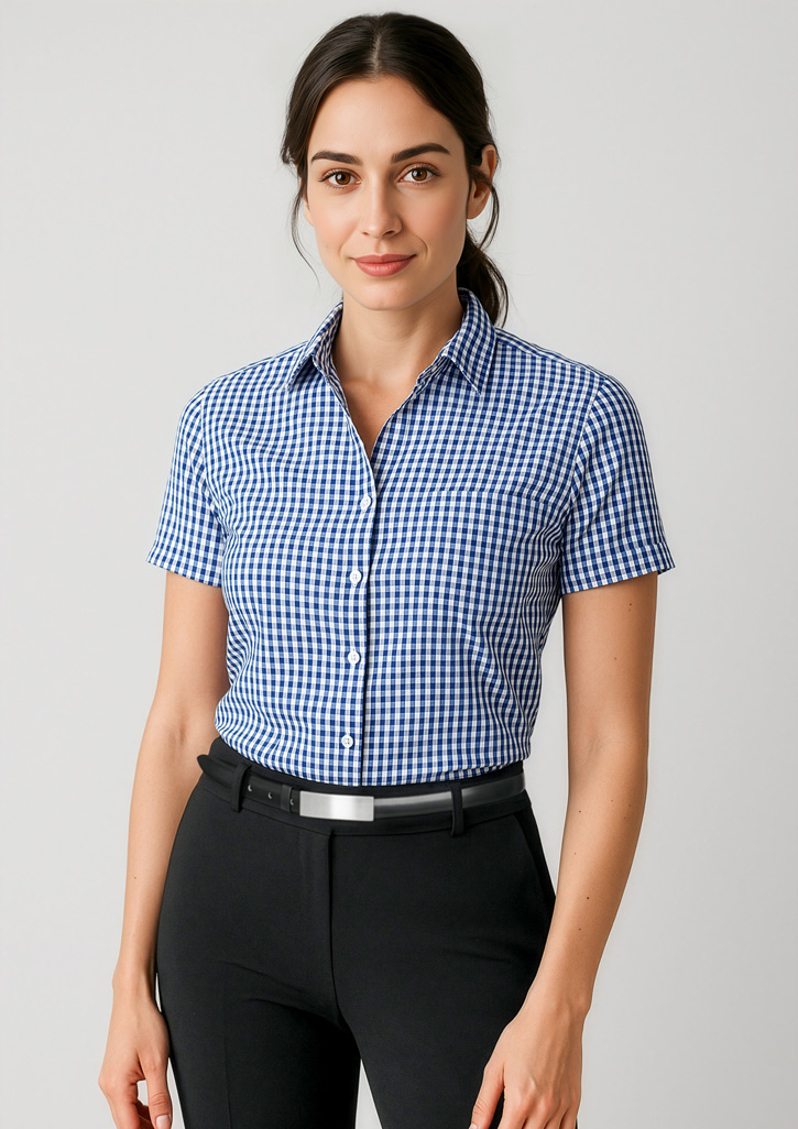 Womens Springfield Short Sleeve Shirt French Navy Womens Springfield Short Sleeve Shirt French Navy