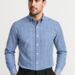 Mens Springfield Long Sleeve Shirt French Navy