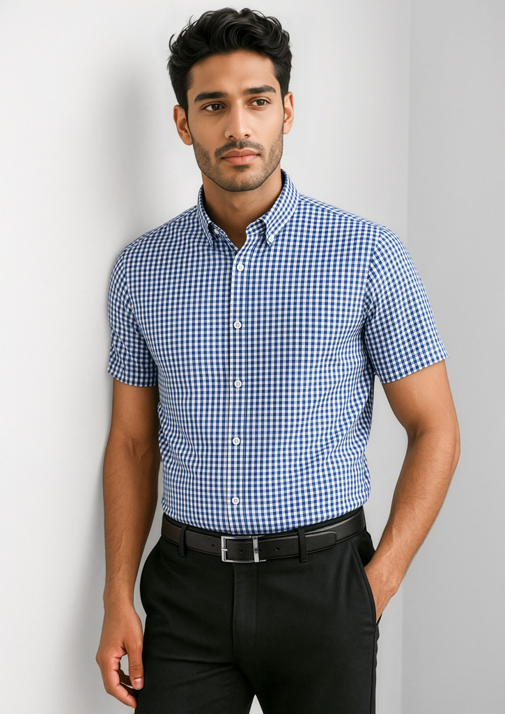 Mens Springfield Short Sleeve Shirt French Navy