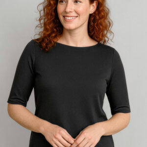 Womens Camille Short Sleeve T-Top Black