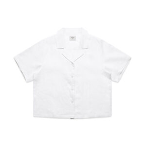 Wo's Linen S/S Shirt WHITE