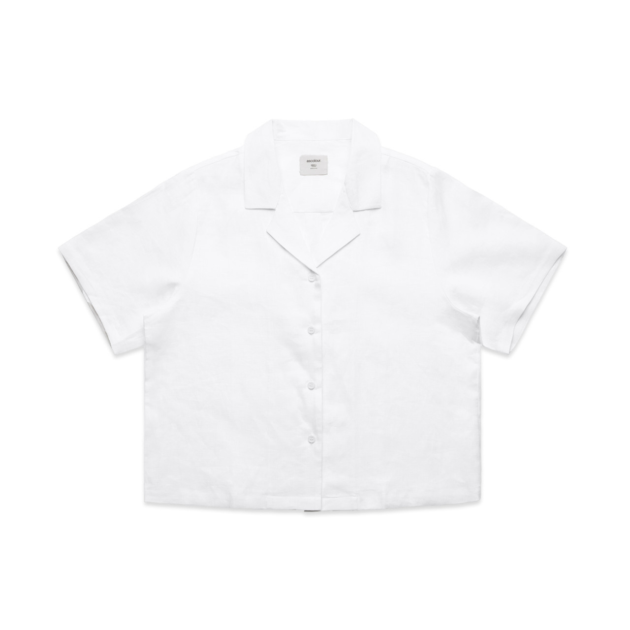 Wo's Linen S/S Shirt WHITE