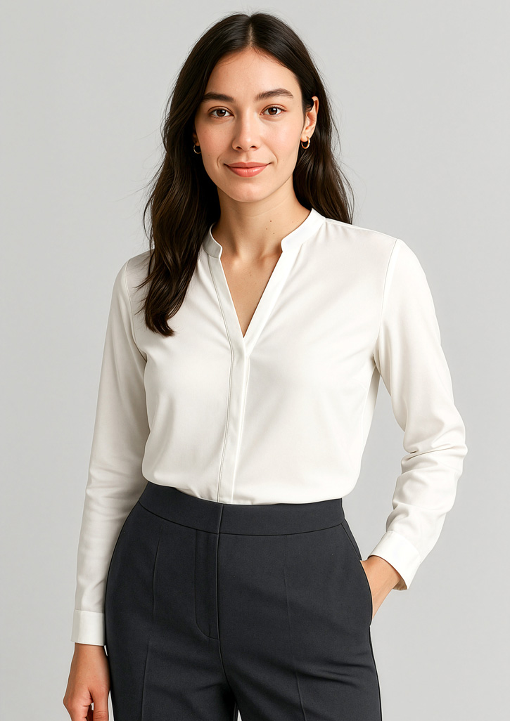 Womens Juliette Long Sleeve Blouse Ivory Womens Juliette Long Sleeve Blouse Ivory