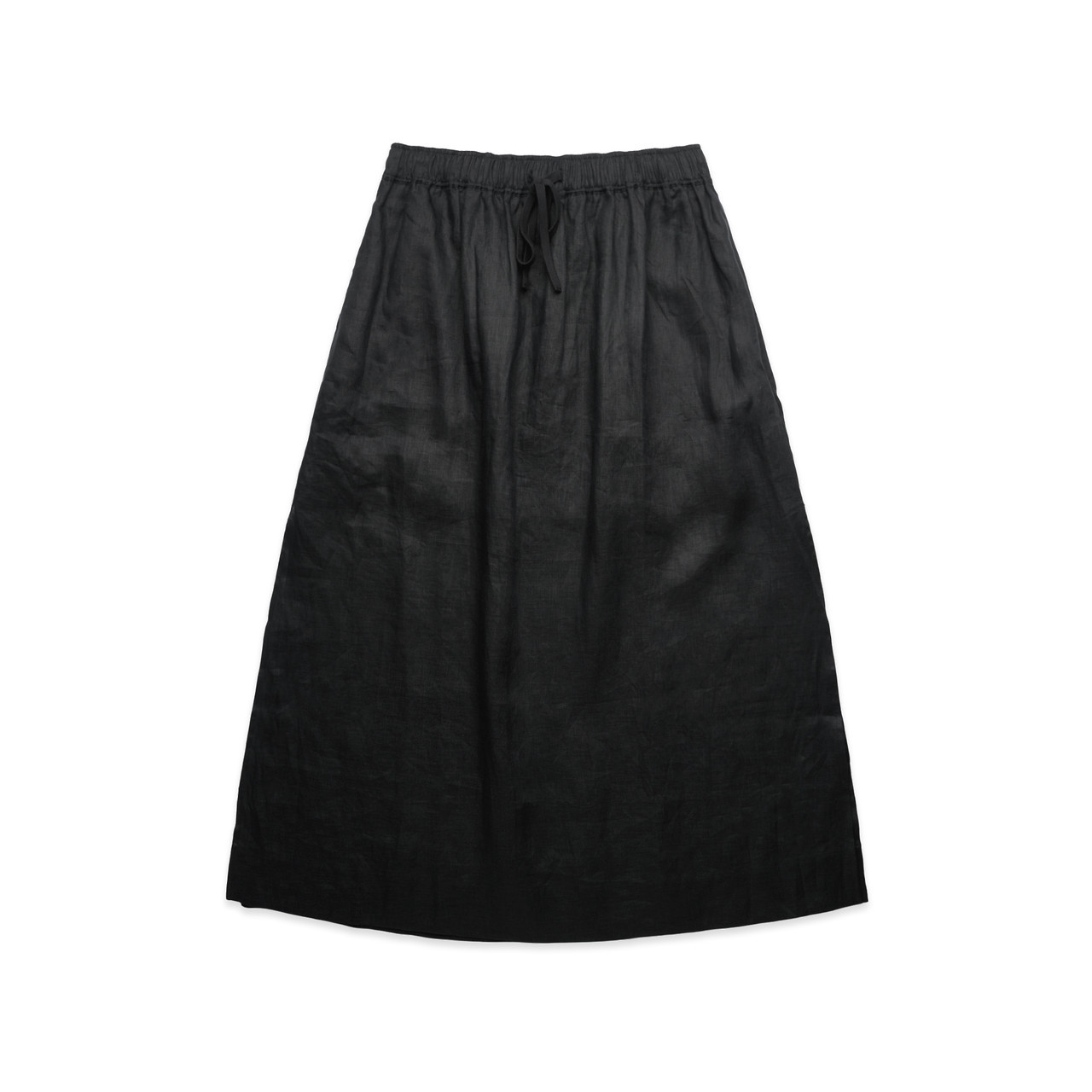 Wo's Linen Skirt BLACK