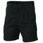 Pleat Front Permanent Press Shorts Black