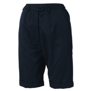 Ladies P/V Flat Front Shorts Navy
