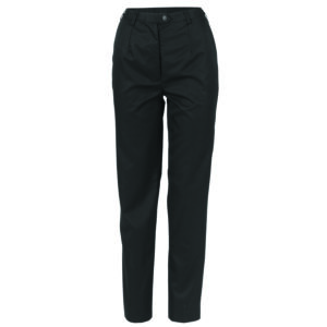 Ladies P/V Flat Front Pants Black