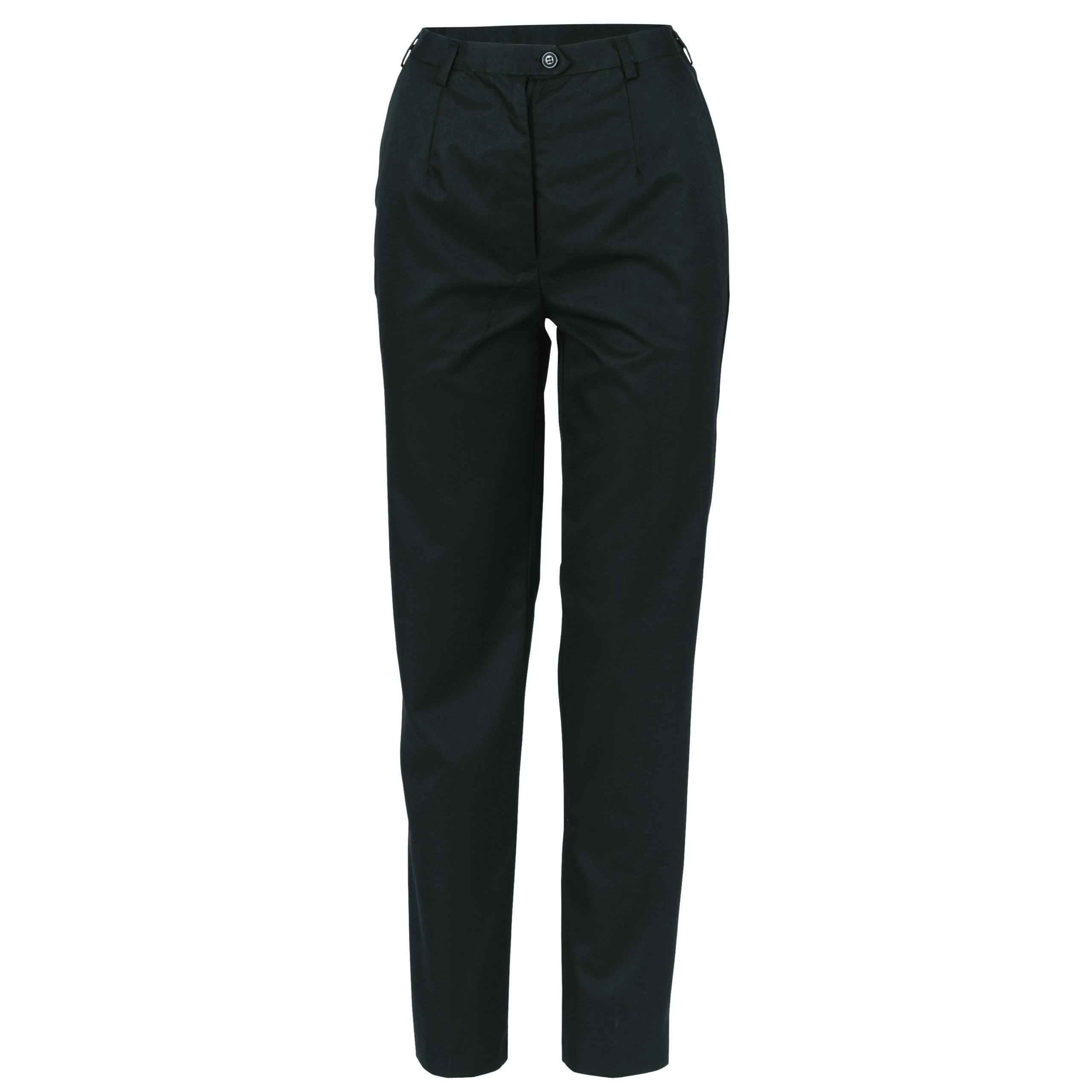 Ladies P/V Flat Front Pants Black Ladies P/V Flat Front Pants Black
