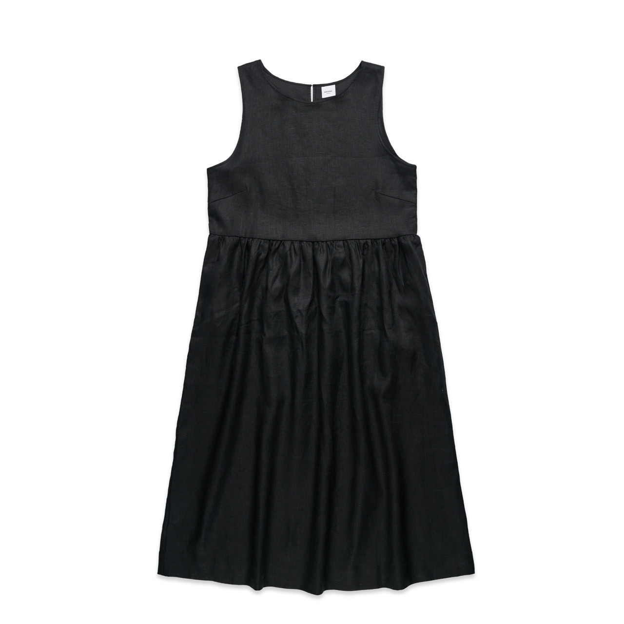 Wo's Linen Dress BLACK