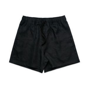 Wo's Linen Shorts BLACK