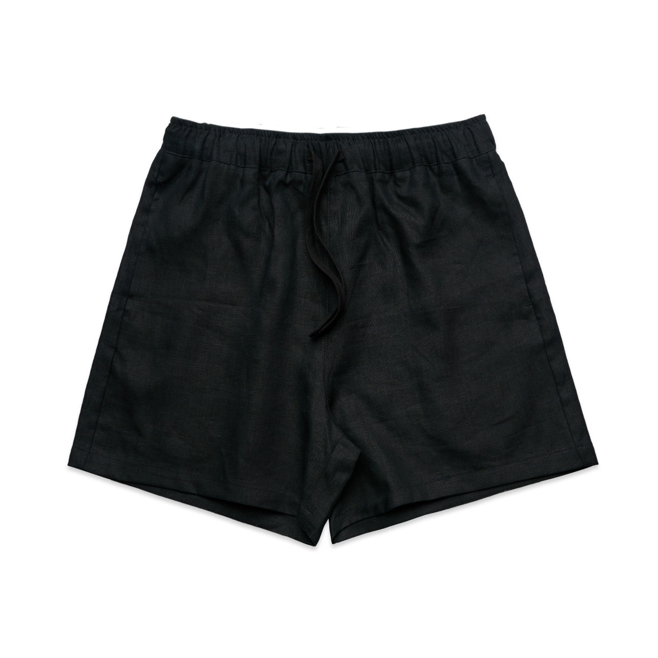 Wo's Linen Shorts BLACK Wo's Linen Shorts BLACK