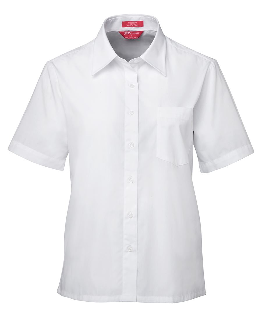 JB's Ladies S/S Original Poplin Shirt White JB's Ladies S/S Original Poplin Shirt White