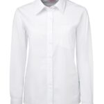 JB's Ladies L/S Original Poplin Shirt White