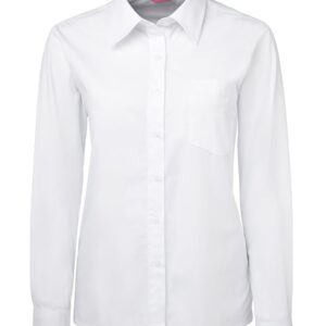 JB's Ladies L/S Original Poplin Shirt White
