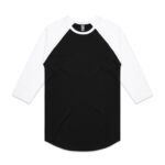 Raglan Tee BLACK/WHITE