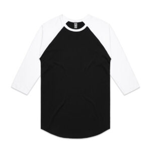Raglan Tee BLACK/WHITE