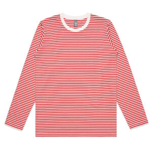 Bowery Stripe L/S Tee NATURAL/RED