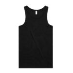 Organic Rib Singlet BLACK