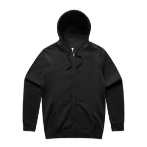 Stencil Zip Hood BLACK