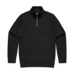 Stencil Half Zip Crew BLACK