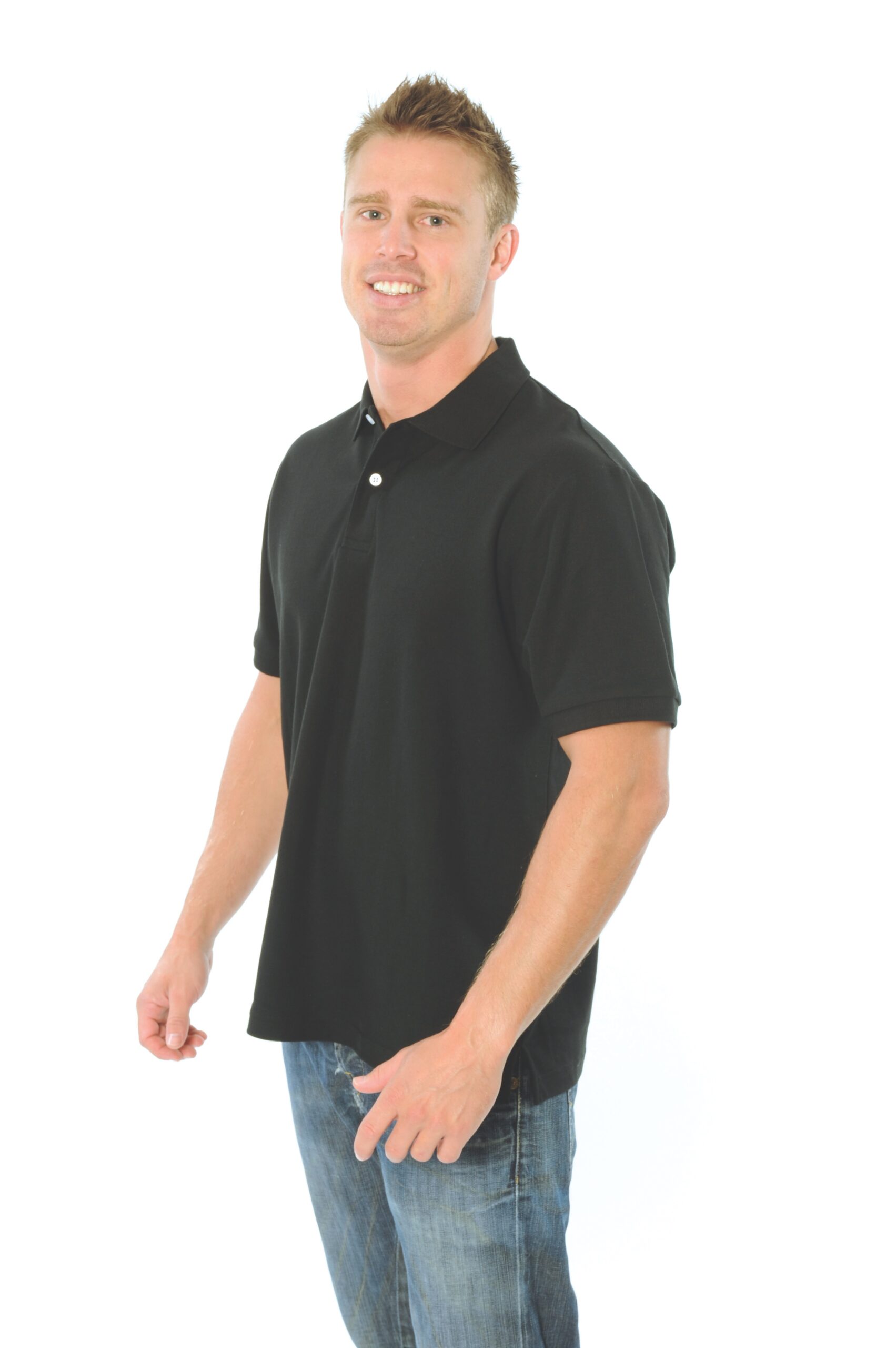 Mens Cotton Rich New York Polo Black