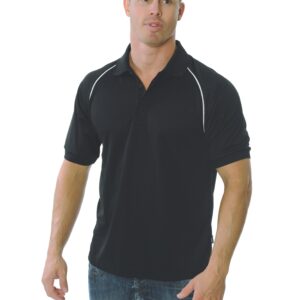 Mens Cool Breathe Rome Polo Black/White