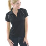 Ladies Cool Breathe Rome Polo Black/White