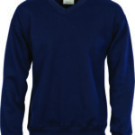 V-Neck Fleecy Sweatshirt (Sloppy Joe) Navy