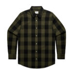 Check Shirt S ARMY/BLACK