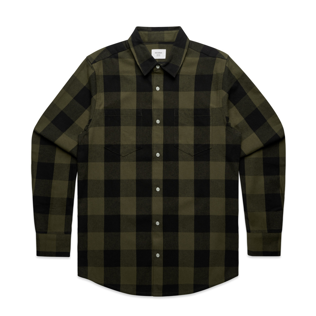 Check Shirt  S ARMY/BLACK