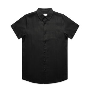 Linen S/S Shirt BLACK