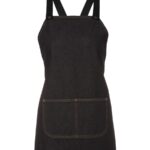 JB's Cross Back 65x71 Bib Denim Apron (without Strap) Black