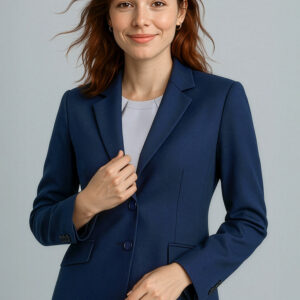 Womens Cool Stretch Longline Jacket Navy