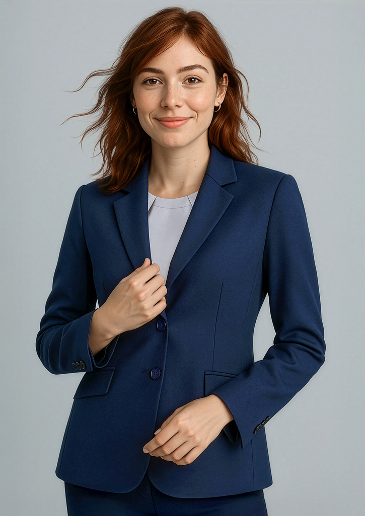 Womens Cool Stretch Longline Jacket Navy