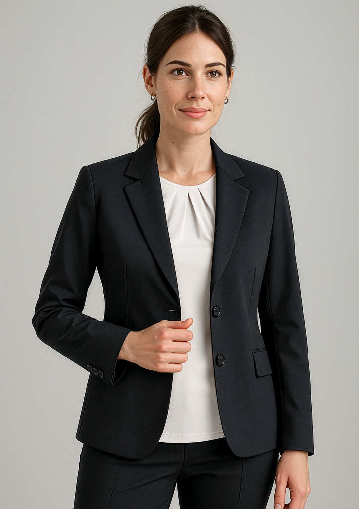 Womens Comfort Wool Stretch Longline Jacket Black Womens Comfort Wool Stretch Longline Jacket Black