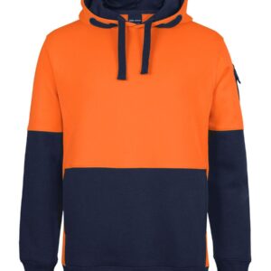 JB's 350g Hi Vis Trade Hoodie Orange/Navy