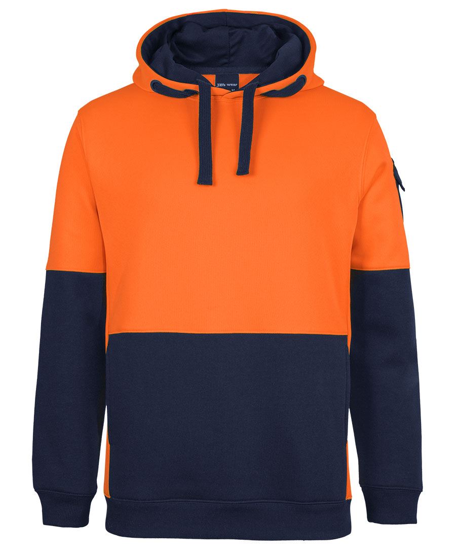 JB's 350g Hi Vis Trade Hoodie Orange/Navy