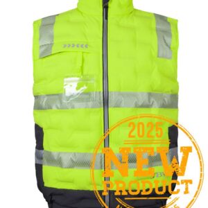 JB's Hi Vis (D+N) Graphene Puffer Vest Lime/Charcoal