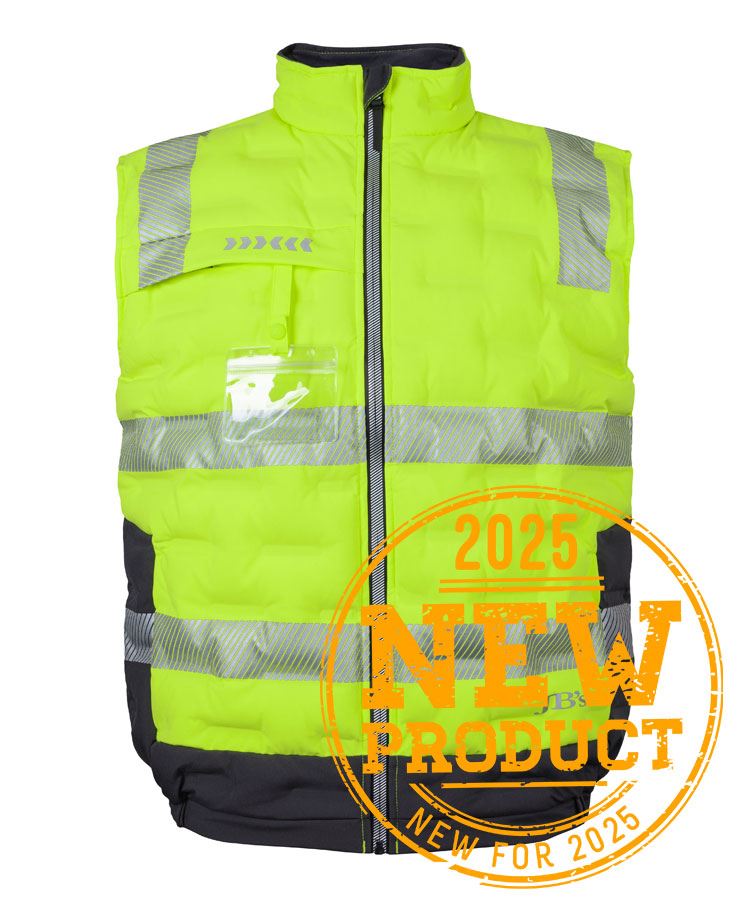 JB's Hi Vis (D+N) Graphene Puffer Vest Lime/Charcoal
