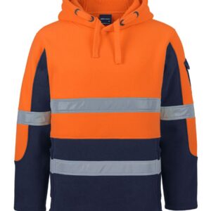 JB's Hi Vis D+N 450g Pull Over Shepherd Hoodie Orange/Navy