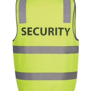 JB's Hi Vis (D+N) Safety Vest Print Security Lime