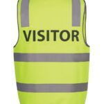 JB's Hi Vis (D+N) Safety Vest Print Visitor Lime