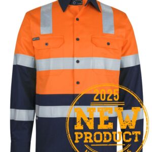 JB's Hi Vis (D+N) L/S 150g Level 3 W/Shirt Orange/Navy