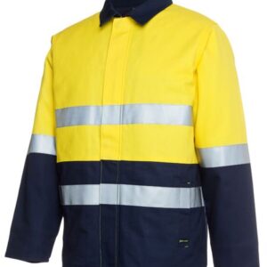 JB's Hi Vis (D+N) Cotton Jacket Yellow/Navy