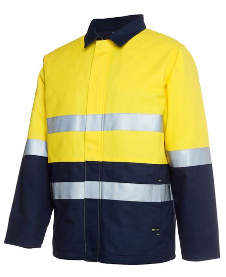 JB's Hi Vis (D+N) Cotton Jacket Yellow/Navy