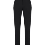 Mens Siena Slim Fit Flat Front Pant (Stout) Black