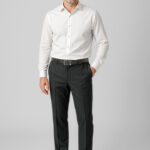 Mens Comfort Wool Stretch Adjustable Waist Pant Black