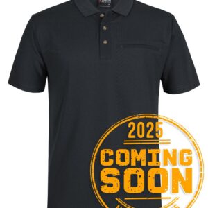Podium S/S Recycled Polyester Pocket Polo Black