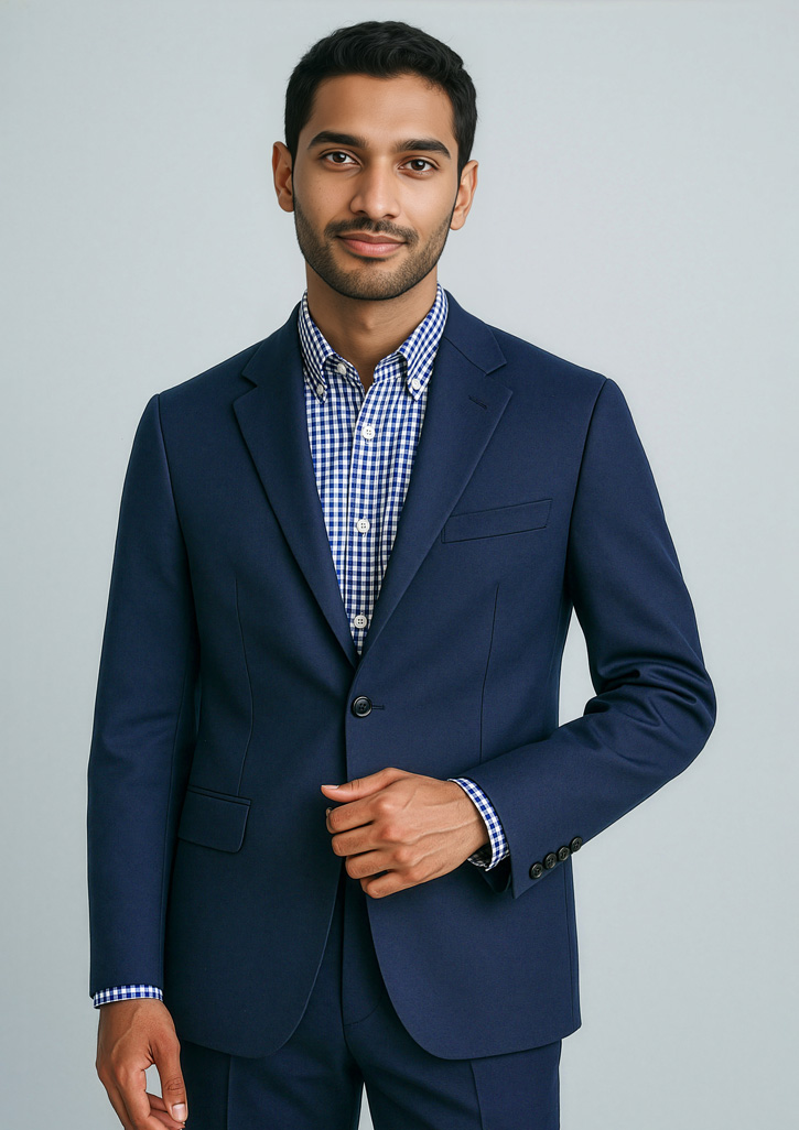 Mens Cool Stretch 2 Button Classic Jacket Navy