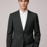 Mens Siena 2 Button Jacket Black